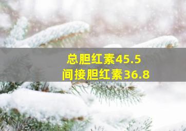 总胆红素45.5 间接胆红素36.8